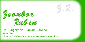 zsombor rubin business card